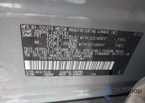 2023 Toyota Rav4 Xle from USA, damaged, VIN 2T3P1RFV1PW386145